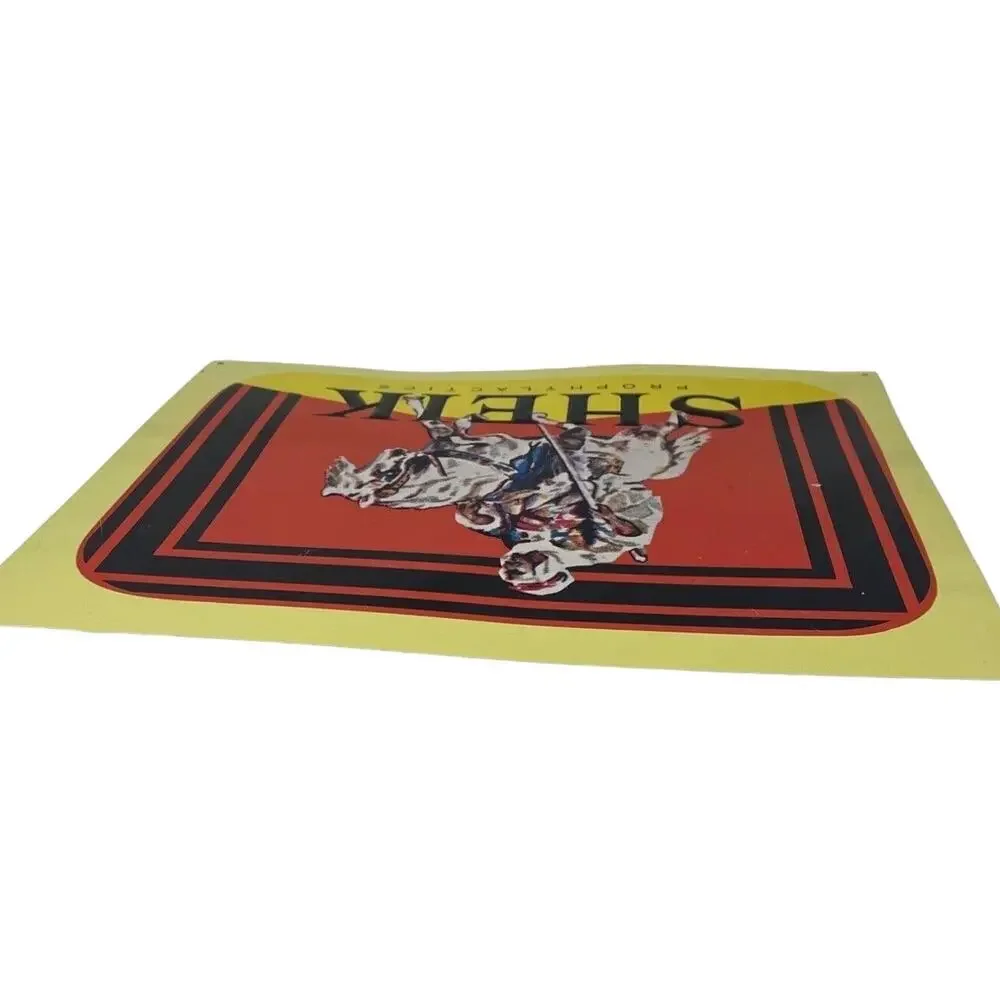Sheik Advertising Sign Embossed Metal Bathroom‎ Decor